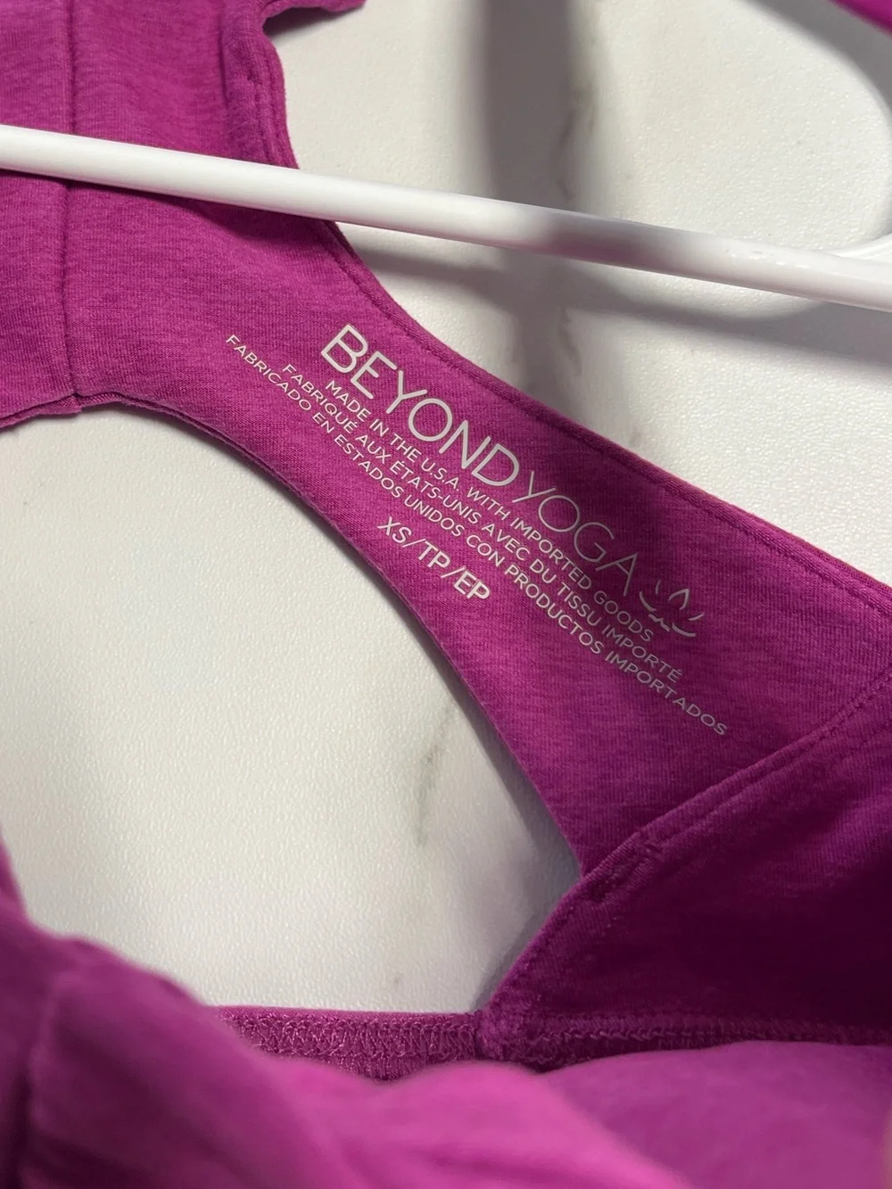 Beyond Yoga Space Dye On Center Bra Magenta Pink Size XS